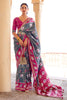 Coin Gray Pure Silk Designer Patola Saree