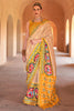 Yellow Colour Patola Silk Saree With Fancy Blouse