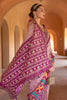 Purple And Baby Pink Colour Patola Silk Saree With Fancy Blouse