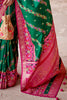 Leaf Green Woven Patola Silk Saree with Classic Border