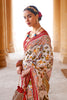 Innovative Off-white Woven Patola Silk Saree with Classic Border