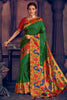 Shamrock Green Woven Paithani Silk Saree With Designer Blouse