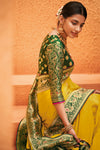 Dandelion Yellow Silk Saree with Zari Woven Border and Pallu