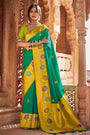 Junglee Green Paithani Silk Woven Pallu Saree With Designer Blouse