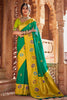 Junglee Green Paithani Silk Woven Pallu Saree With Designer Blouse