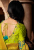 Junglee Green Paithani Silk Woven Pallu Saree With Designer Blouse