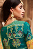 Pineapple Yellow Paithani Silk Saree with Flower Woven Zari border
