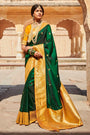 Venitian Green Soft Silk Saree with Designer Blouse