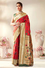 Red Paithani Saree With Minakari Weaving Work