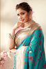 Firozi Paithani Saree With Minakari Weaving Work