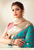 Firozi Paithani Saree With Minakari Weaving Work