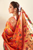 Orange Paithani Saree With Minakari Weaving Work