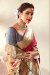 Pink Paithani Saree With Minakari Weaving Work