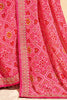 Pink Georgette Embroidery Border Saree