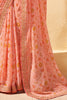 Baby Pink Georgette Embroidery Border Saree