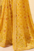 Yellow Georgette Embroidery Border Saree