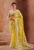 Lemon Yellow color modal Silk With Silver Zari Weaving Sari With Matching Blouse