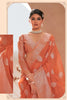 Peach color modal Silk With Silver Zari Weaving Sari With Matching Blouse