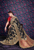 Beauty Black Leheriya zari Weaving Soft Silk Saree With Heavy Pallu