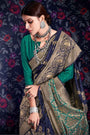 Navy Blue Leheriya zari Weaving Soft Silk Saree With Heavy Pallu