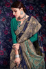 Navy Blue Leheriya zari Weaving Soft Silk Saree With Heavy Pallu