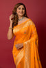 Orange Soft Silk Saree With Beautiful Minakari Weaving Work