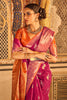 Stylish Dark Pink Colour Tissue Silk With Fancy Tassels Saree