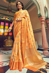 Orange Soft Tusser Weaving Saree