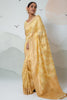 Fascinating Lemon Yellow Organza Silk Saree With Blouse