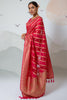 Captivating Pink Organza Silk Saree With Blouse