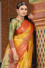 Yellow And Red Fancy Banarasi  Silk Saree
