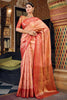 Peach Fancy Banarasi  Silk Saree