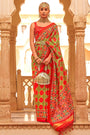 Slimy Green Digital Patola Silk With Gold Lagdi Patta
