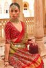 Lime Green Digital Patola Silk With Gold Lagdi Patta