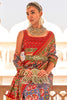 Blue Digital Patola Silk With Gold Lagdi Patta