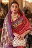 Purple And Red Smooth Patola Silk Saree With Dimond Work