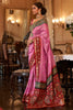 Pink Colour Patola Silk Saree With Dimond Work