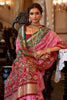 Pink Colour Patola Silk Saree With Dimond Work