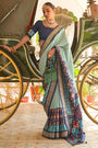 Light Blue Smoothy Patola Silk With Designer Work on Border
