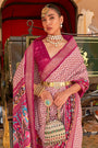 Wine Smoothy Patola Silk With Designer Work on Border