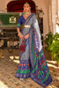 Blue Smoothy Patola Silk With Designer Work on Border