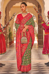 Green Paithani Silk Saree With Designer Blouse