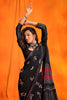 Black color Multy Design Sartin Border Saree With Blouse