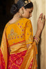 Maroon Jacquard Woven Design Saree With Embroidered Blouse