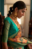 Stunning Yellow Tusser Silk Saree With Designer Blouse