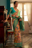 Stunning Yellow Tusser Silk Saree With Designer Blouse