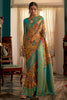 Stunning Yellow Tusser Silk Saree With Designer Blouse