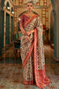 Red & Light Yellow Smooth Patola Silk Saree With Zari Weaving