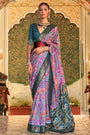 Light Purple Patola Saree With  Weaving Work