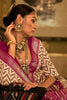 Magenta & Off White Colour Patola Silk Saree With Weaving Work